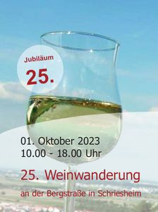 Plakat der Weinwanderung in Schriesheim 2023