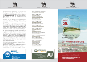 Faltblatt/Flyer zur Weinwanderung in Schriesheim am 1. Oktober 2023